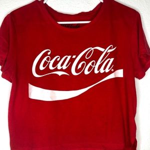 Coca Cola short sleeve cropped top